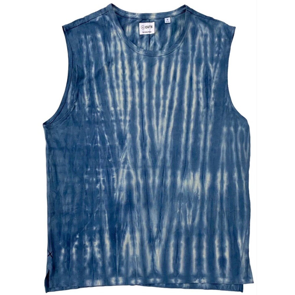 Cuts Clothing Men's The Friday Projects Tie Dye Tank Top Tee T-Shirt in X-Large